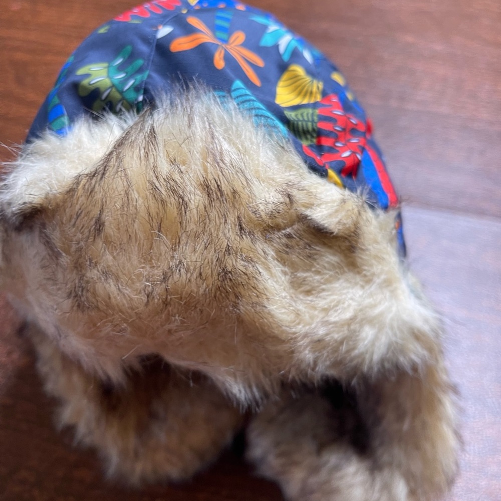 NWT 2t 3t dinosaurs rainbow winter fur trapper hat beanie childrens place boys - Picture 3 of 4
